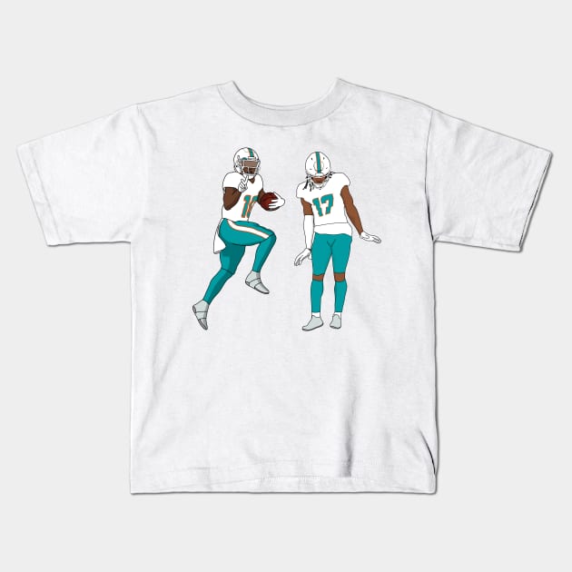 duo WR of Miami Kids T-Shirt by rsclvisual